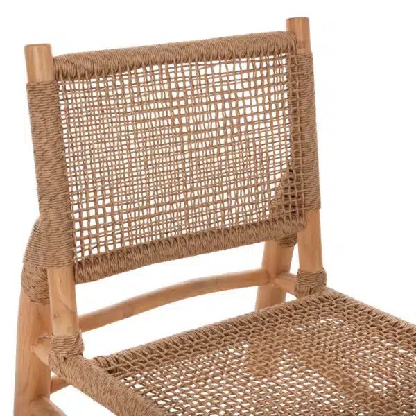 ΚΑΡΕΚΛΑ LONDER HM5986 ΞΥΛΟ TEAK ΣΕ ΦΥΣΙΚΟ ΚΑΙ ΣΥΝΘΕΤΙΚΟ RATTAN 63x77x77Υεκ. - Image 7