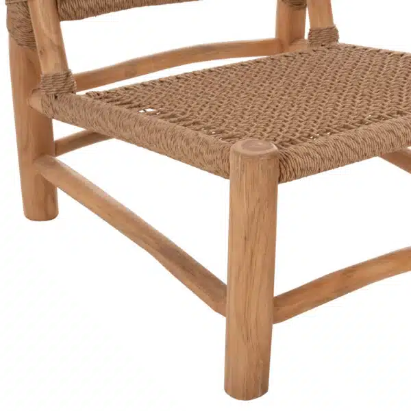 ΚΑΡΕΚΛΑ LONDER HM5986 ΞΥΛΟ TEAK ΣΕ ΦΥΣΙΚΟ ΚΑΙ ΣΥΝΘΕΤΙΚΟ RATTAN 63x77x77Υεκ. - Image 9