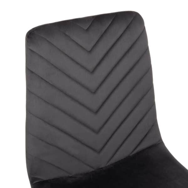 ΚΑΡΕΚΛΑ LATRELL HM8587.01 ΒΕΛΟΥΔΟ ΓΚΡΙ ΜΕ ΜΑΥΡΑ ΜΕΤΑΛΛΙΚΑ ΠΟΔΙΑ 43x54x88Υεκ. - Image 7