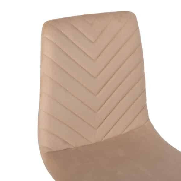 ΚΑΡΕΚΛΑ LATRELL HM8587.05 ΒΕΛΟΥΔΟ ΕΚΡΟΥ ΜΕ ΜΑΥΡΑ ΜΕΤΑΛΛΙΚΑ ΠΟΔΙΑ 43x54x88Υεκ. - Image 7