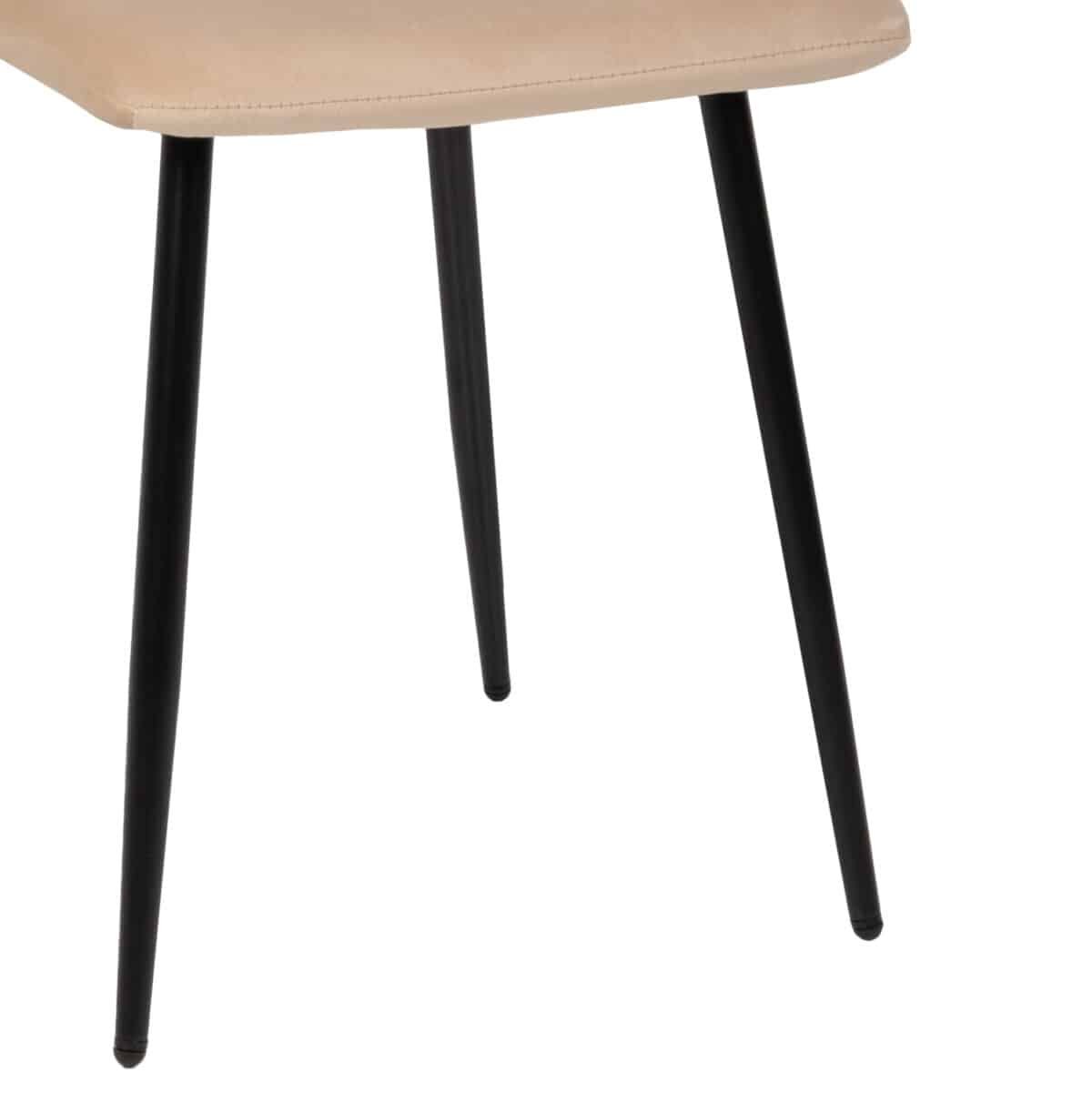 ΚΑΡΕΚΛΑ LATRELL HM8587.05 ΒΕΛΟΥΔΟ ΕΚΡΟΥ ΜΕ ΜΑΥΡΑ ΜΕΤΑΛΛΙΚΑ ΠΟΔΙΑ 43x54x88Υεκ. - Image 9