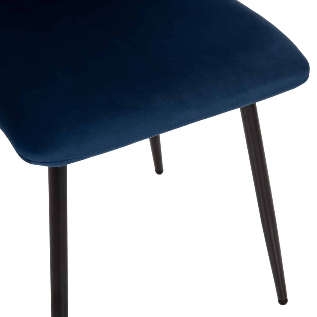 ΚΑΡΕΚΛΑ LATRELL HM8587.08 ΒΕΛΟΥΔΟ ΜΠΛΕ ΜΕ ΜΑΥΡΑ ΜΕΤΑΛΛΙΚΑ ΠΟΔΙΑ 43x54x88Υεκ. - Image 8