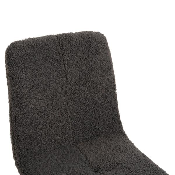 ΚΑΡΕΚΛΑ SHELLY HM8590.01 ΓΚΡΙ TEDDY ΥΦΑΣΜΑ ME ΜΕΤΑΛΛΙΚΑ ΜΑΥΡΑ ΠΟΔΙΑ 48x64x87Yεκ. - Image 7