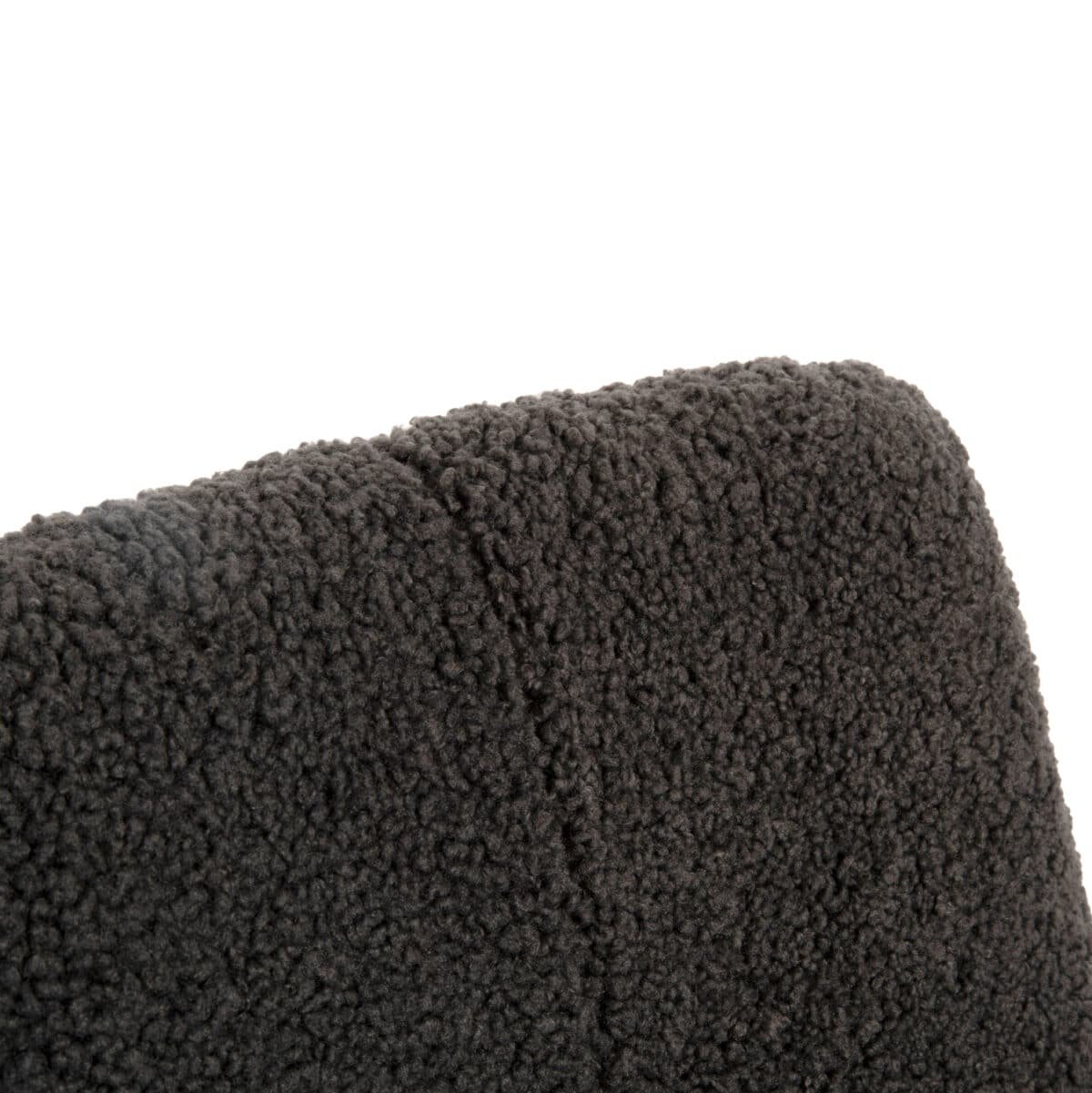 ΚΑΡΕΚΛΑ SHELLY HM8590.01 ΓΚΡΙ TEDDY ΥΦΑΣΜΑ ME ΜΕΤΑΛΛΙΚΑ ΜΑΥΡΑ ΠΟΔΙΑ 48x64x87Yεκ. - Image 9