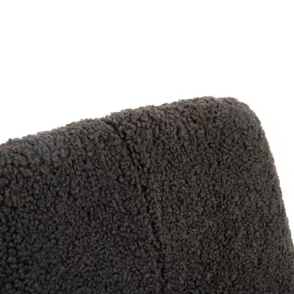 ΚΑΡΕΚΛΑ SHELLY HM8590.01 ΓΚΡΙ TEDDY ΥΦΑΣΜΑ ME ΜΕΤΑΛΛΙΚΑ ΜΑΥΡΑ ΠΟΔΙΑ 48x64x87Yεκ. - Image 9