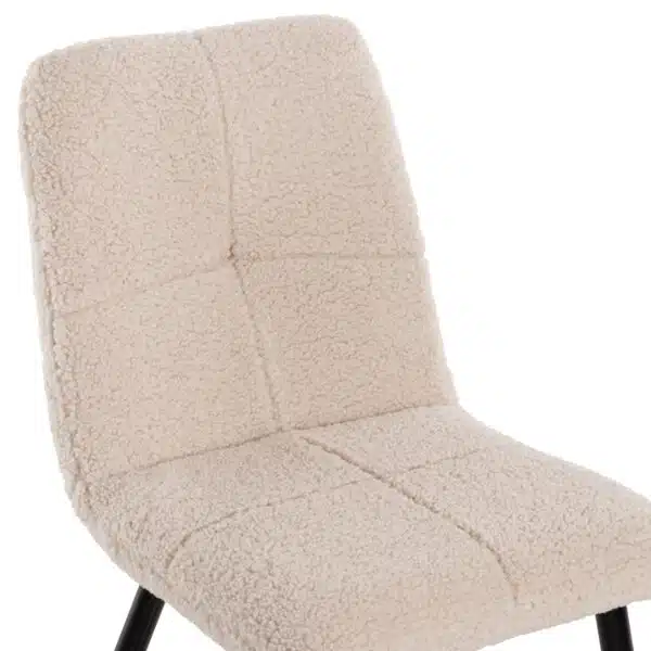 ΚΑΡΕΚΛΑ SHELLY HM8590.02 ΛΕΥΚΟ TEDDY ΥΦΑΣΜΑ ME ΜΕΤΑΛΛΙΚΑ ΜΑΥΡΑ ΠΟΔΙΑ 48x64x87Yεκ. - Image 7