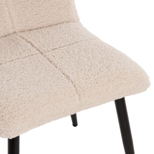 ΚΑΡΕΚΛΑ SHELLY HM8590.02 ΛΕΥΚΟ TEDDY ΥΦΑΣΜΑ ME ΜΕΤΑΛΛΙΚΑ ΜΑΥΡΑ ΠΟΔΙΑ 48x64x87Yεκ. - Image 9