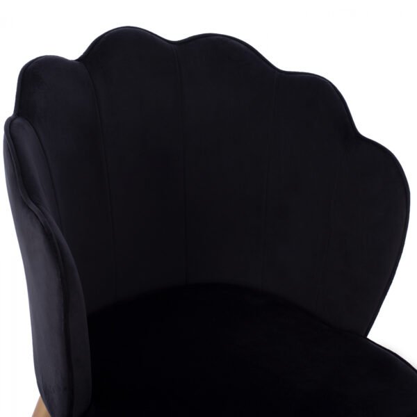 ΚΑΡΕΚΛΑ AVIE HM8737.04 ΒΕΛΟΥΔΟ ΜΑΥΡΟ ΜΕ ΜΕΤΑΛΛΙΚΟ ΧΡΥΣΟ ΣΚΕΛΕΤΟ 48x48x85 εκ. - Image 7