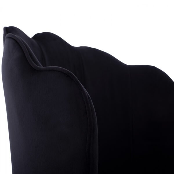 ΚΑΡΕΚΛΑ AVIE HM8737.04 ΒΕΛΟΥΔΟ ΜΑΥΡΟ ΜΕ ΜΕΤΑΛΛΙΚΟ ΧΡΥΣΟ ΣΚΕΛΕΤΟ 48x48x85 εκ. - Image 10