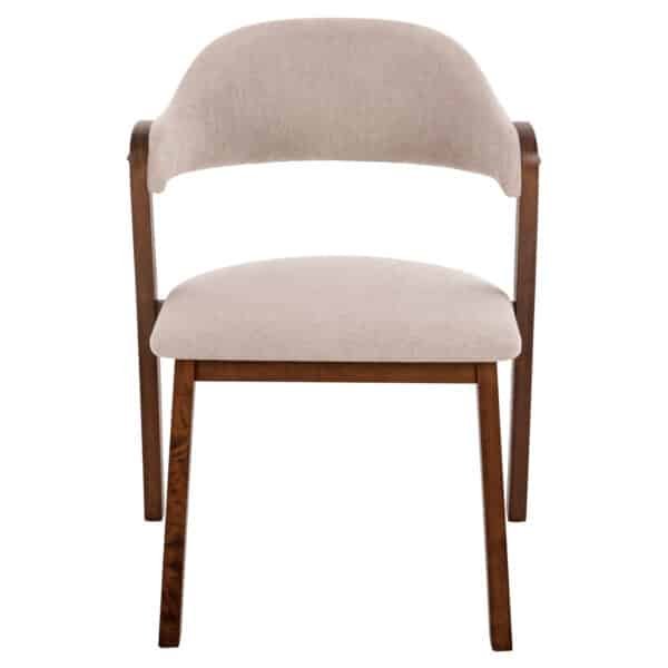 ΚΑΡΕΚΛΑ RIDER HM9734.02 RUBBERWOOD ΣΕ ΚΑΡΥΔΙ-ΥΦΑΣΜΑ ΕΚΡΟΥ 59x59x83Yεκ. - Image 3