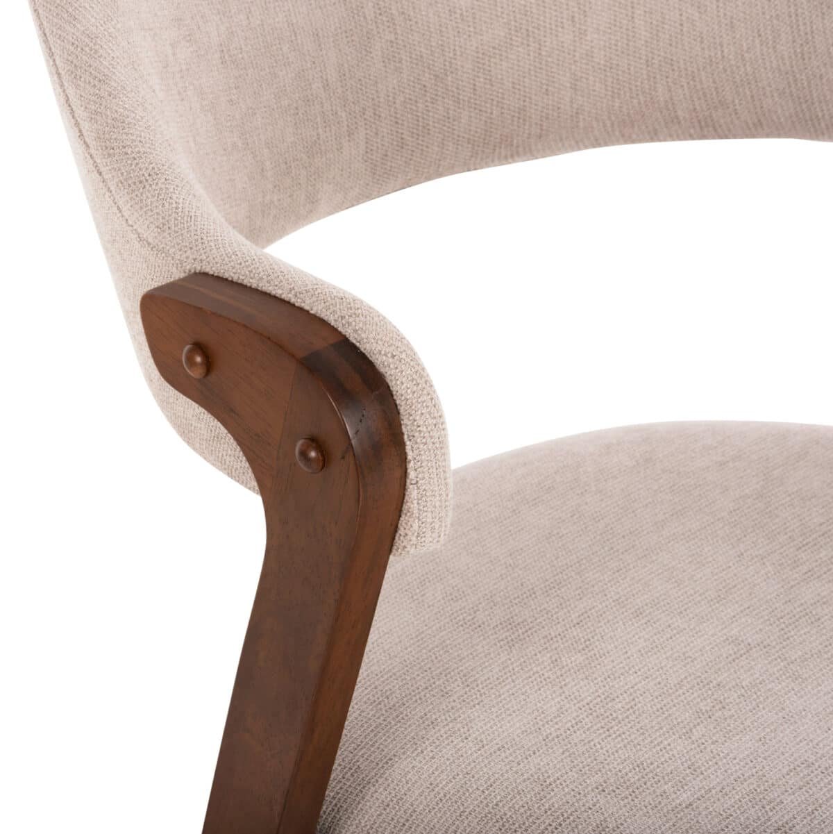 ΚΑΡΕΚΛΑ RIDER HM9734.02 RUBBERWOOD ΣΕ ΚΑΡΥΔΙ-ΥΦΑΣΜΑ ΕΚΡΟΥ 59x59x83Yεκ. - Image 8