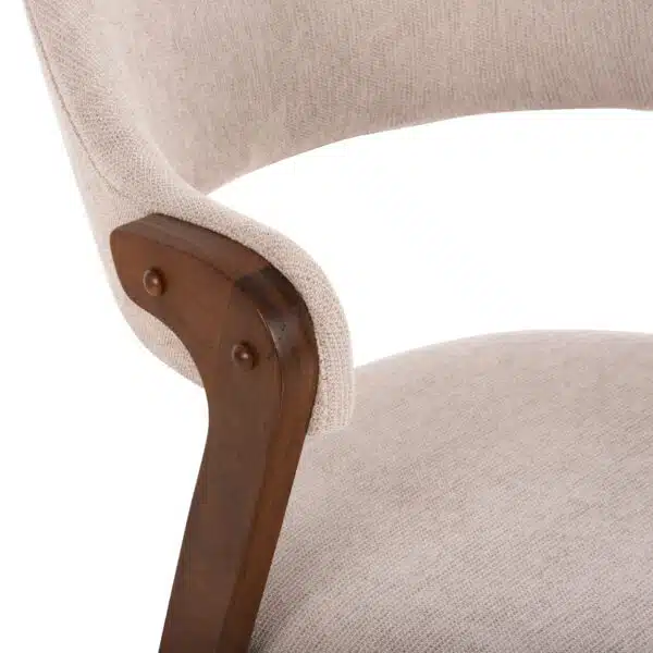 ΚΑΡΕΚΛΑ RIDER HM9734.02 RUBBERWOOD ΣΕ ΚΑΡΥΔΙ-ΥΦΑΣΜΑ ΕΚΡΟΥ 59x59x83Yεκ. - Image 8