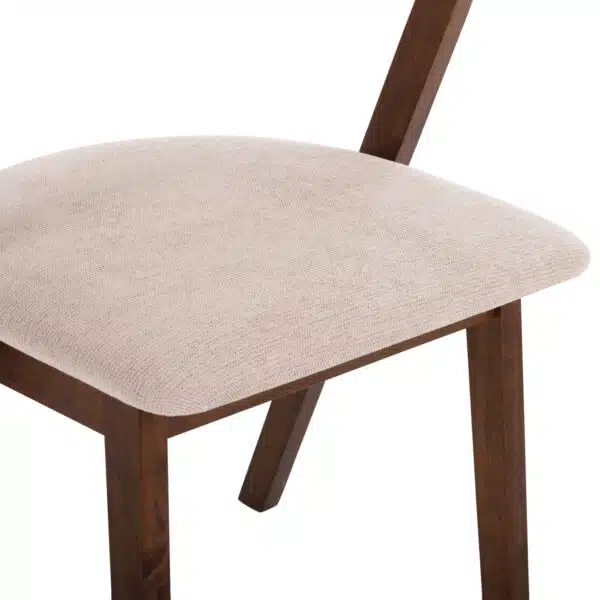 ΚΑΡΕΚΛΑ RIDER HM9734.02 RUBBERWOOD ΣΕ ΚΑΡΥΔΙ-ΥΦΑΣΜΑ ΕΚΡΟΥ 59x59x83Yεκ. - Image 9