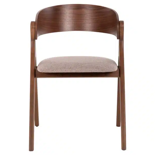 ΚΑΡΕΚΛΑ NEKKER HM9739.01 RUBBERWOOD ΣΕ ΚΑΡΥΔΙ-ΜΠΕΖ ΥΦΑΣΜΑ ΚΑΘΙΣΜΑ 56x55x78Yεκ. - Image 3