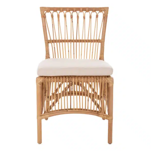 ΚΑΡΕΚΛΑ THALIN HM9834 RATTAN ΣΕ ΦΥΣΙΚΟ-ΜΑΞΙΛΑΡΙ ΣΕ ΛΕΥΚΟ 53x58x91Υεκ. - Image 3