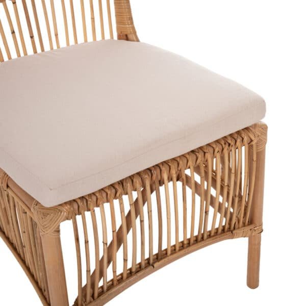 ΚΑΡΕΚΛΑ THALIN HM9834 RATTAN ΣΕ ΦΥΣΙΚΟ-ΜΑΞΙΛΑΡΙ ΣΕ ΛΕΥΚΟ 53x58x91Υεκ. - Image 9