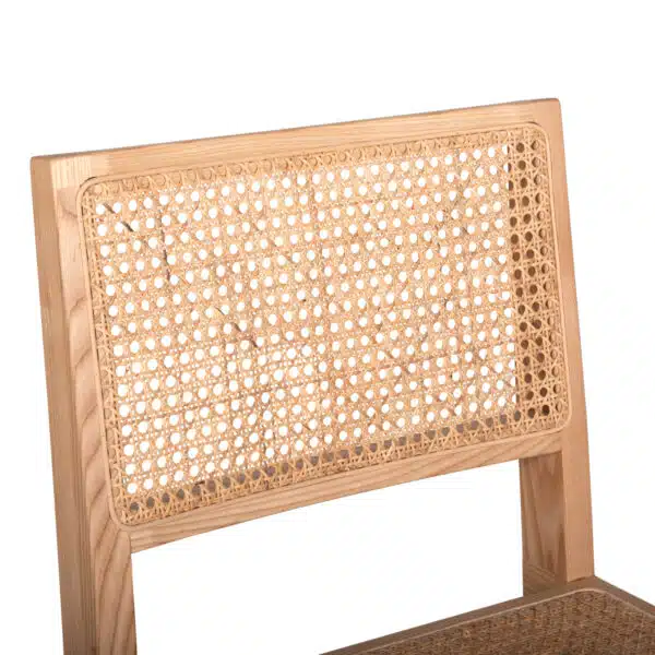ΚΑΡΕΚΛΑ FREDRIK HM9873 ΞΥΛΟ ΦΡΑΞΙΝΟΥ ΚΑΙ RATTAN ΣΕ ΦΥΣΙΚΟ ΧΡΩΜΑ 45x55,5x83Yεκ. - Image 8