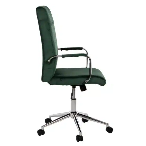 ΚΑΡΕΚΛΑ ΓΡΑΦΕΙΟΥ JOSEF HM1181.03 ΚΥΠΑΡΙΣΣΙ ΒΕΛΟΥΔΟ-INOX ΒΑΣΗ 58x61x105-113Yεκ. - Image 4