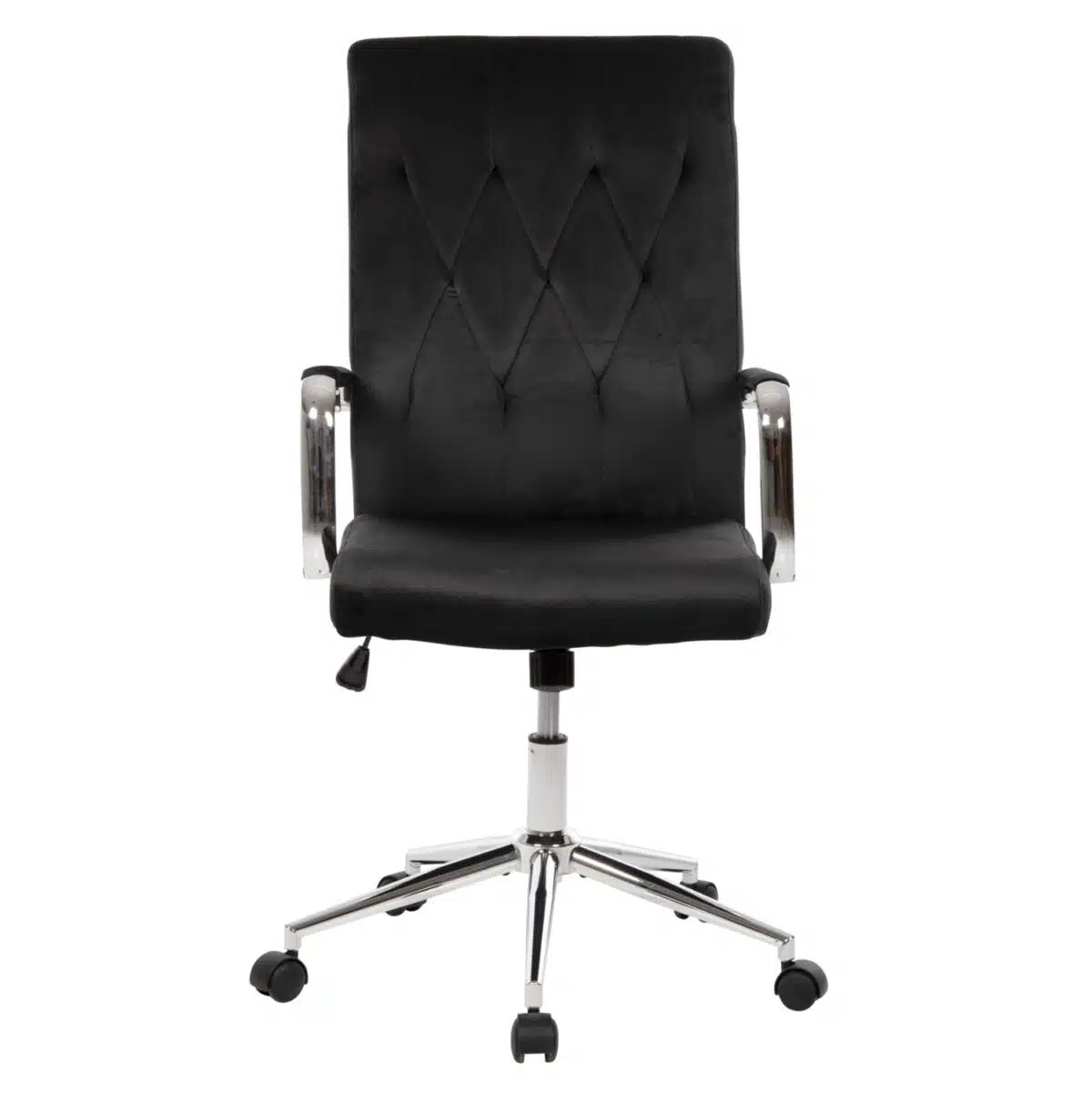 ΚΑΡΕΚΛΑ ΓΡΑΦΕΙΟΥ JOSEF HM1181.04 ΜΑΥΡΟ ΒΕΛΟΥΔΟ-INOX ΒΑΣΗ 58x61x105-113Yεκ. - Image 3