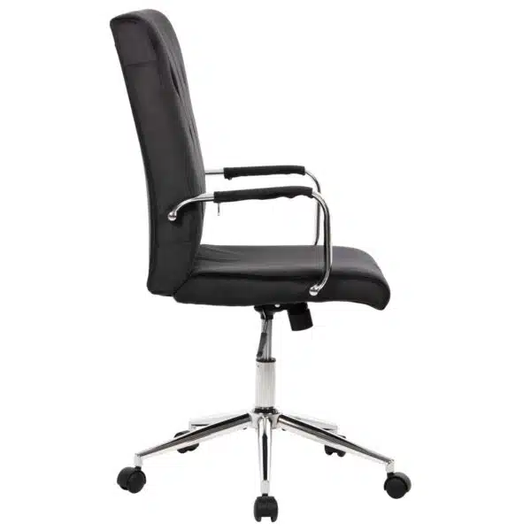 ΚΑΡΕΚΛΑ ΓΡΑΦΕΙΟΥ JOSEF HM1181.04 ΜΑΥΡΟ ΒΕΛΟΥΔΟ-INOX ΒΑΣΗ 58x61x105-113Yεκ. - Image 4