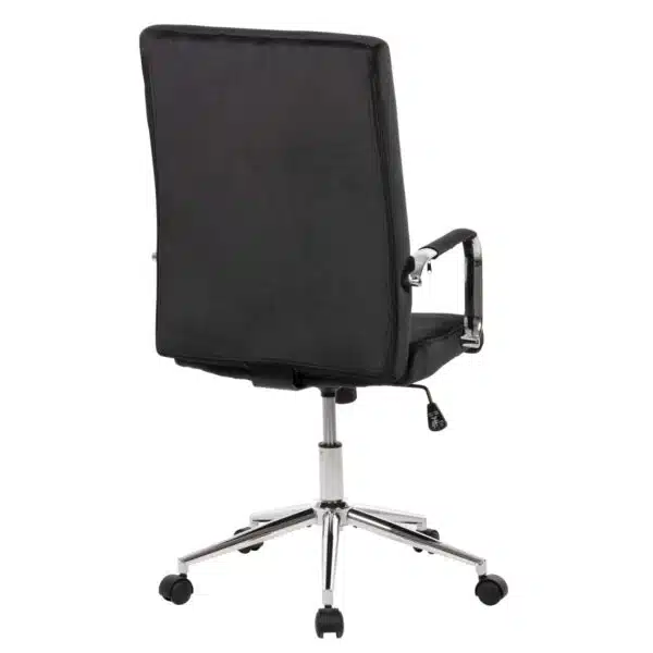 ΚΑΡΕΚΛΑ ΓΡΑΦΕΙΟΥ JOSEF HM1181.04 ΜΑΥΡΟ ΒΕΛΟΥΔΟ-INOX ΒΑΣΗ 58x61x105-113Yεκ. - Image 5