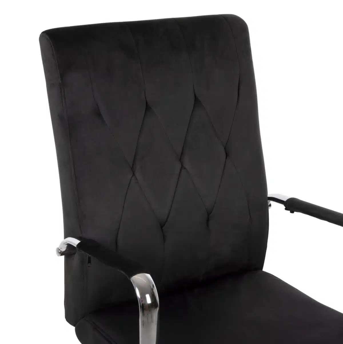 ΚΑΡΕΚΛΑ ΓΡΑΦΕΙΟΥ JOSEF HM1181.04 ΜΑΥΡΟ ΒΕΛΟΥΔΟ-INOX ΒΑΣΗ 58x61x105-113Yεκ. - Image 7