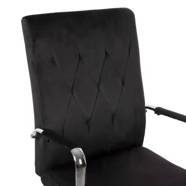 ΚΑΡΕΚΛΑ ΓΡΑΦΕΙΟΥ JOSEF HM1181.04 ΜΑΥΡΟ ΒΕΛΟΥΔΟ-INOX ΒΑΣΗ 58x61x105-113Yεκ. - Image 7