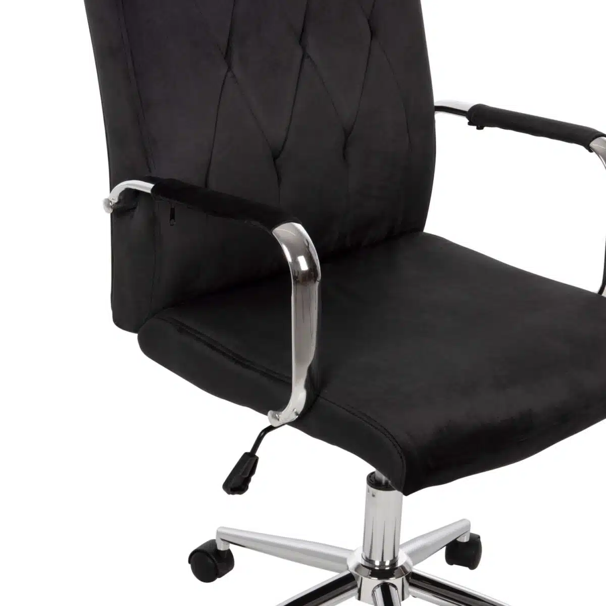ΚΑΡΕΚΛΑ ΓΡΑΦΕΙΟΥ JOSEF HM1181.04 ΜΑΥΡΟ ΒΕΛΟΥΔΟ-INOX ΒΑΣΗ 58x61x105-113Yεκ. - Image 8