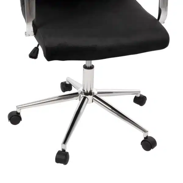 ΚΑΡΕΚΛΑ ΓΡΑΦΕΙΟΥ JOSEF HM1181.04 ΜΑΥΡΟ ΒΕΛΟΥΔΟ-INOX ΒΑΣΗ 58x61x105-113Yεκ. - Image 9
