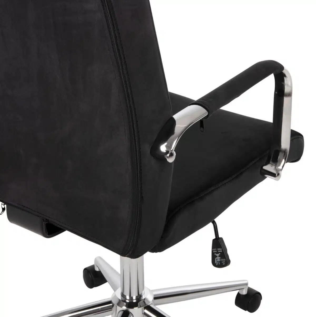 ΚΑΡΕΚΛΑ ΓΡΑΦΕΙΟΥ JOSEF HM1181.04 ΜΑΥΡΟ ΒΕΛΟΥΔΟ-INOX ΒΑΣΗ 58x61x105-113Yεκ. - Image 10