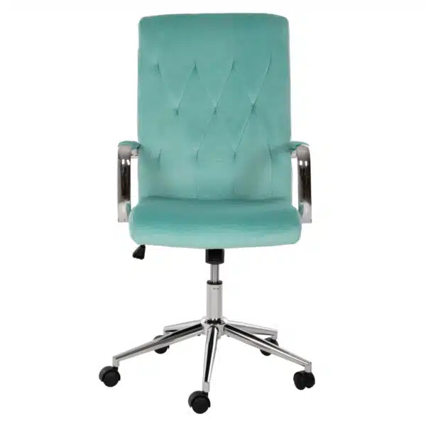 ΚΑΡΕΚΛΑ ΓΡΑΦΕΙΟΥ JOSEF HM1181.08 ΜΕΝΤΑ ΒΕΛΟΥΔΟ-INOX ΒΑΣΗ 58x61x105-113Yεκ. - Image 3