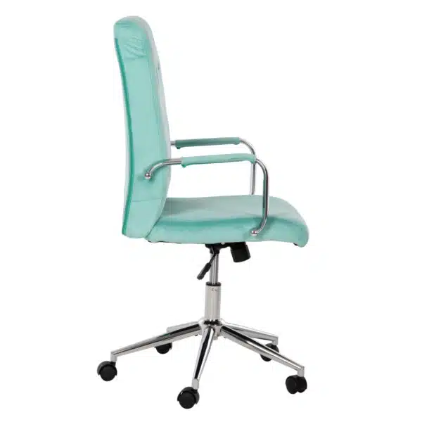 ΚΑΡΕΚΛΑ ΓΡΑΦΕΙΟΥ JOSEF HM1181.08 ΜΕΝΤΑ ΒΕΛΟΥΔΟ-INOX ΒΑΣΗ 58x61x105-113Yεκ. - Image 4