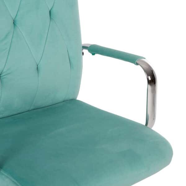 ΚΑΡΕΚΛΑ ΓΡΑΦΕΙΟΥ JOSEF HM1181.08 ΜΕΝΤΑ ΒΕΛΟΥΔΟ-INOX ΒΑΣΗ 58x61x105-113Yεκ. - Image 8