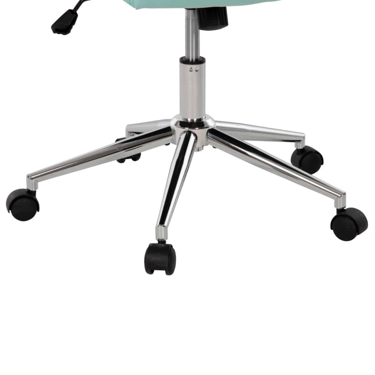 ΚΑΡΕΚΛΑ ΓΡΑΦΕΙΟΥ JOSEF HM1181.08 ΜΕΝΤΑ ΒΕΛΟΥΔΟ-INOX ΒΑΣΗ 58x61x105-113Yεκ. - Image 9