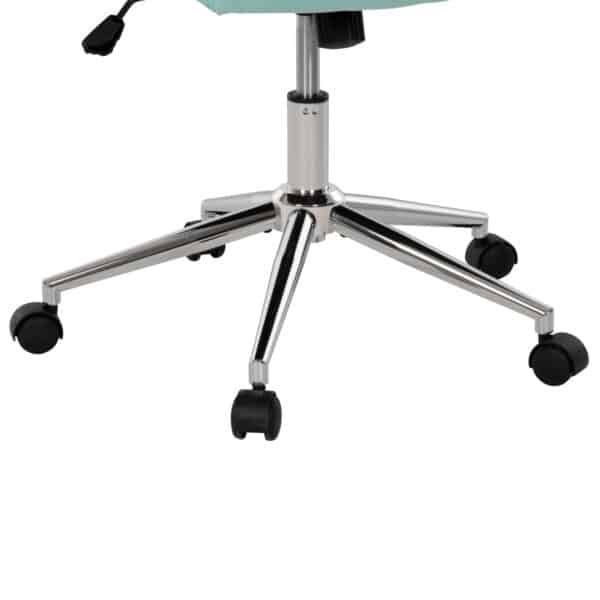 ΚΑΡΕΚΛΑ ΓΡΑΦΕΙΟΥ JOSEF HM1181.08 ΜΕΝΤΑ ΒΕΛΟΥΔΟ-INOX ΒΑΣΗ 58x61x105-113Yεκ. - Image 9