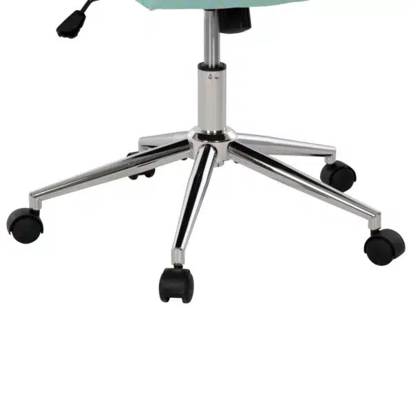 ΚΑΡΕΚΛΑ ΓΡΑΦΕΙΟΥ JOSEF HM1181.08 ΜΕΝΤΑ ΒΕΛΟΥΔΟ-INOX ΒΑΣΗ 58x61x105-113Yεκ. - Image 9
