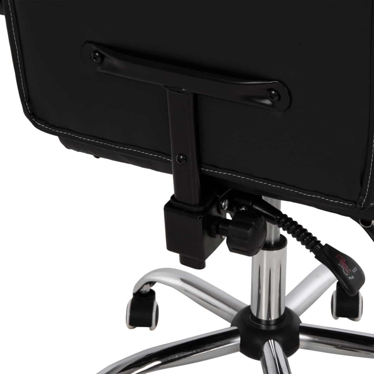 ΚΑΡΕΚΛΑ ΓΡΑΦΕΙΟΥ SEENA HM1190.02 ΜΑΥΡΟ-ΛΕΥΚΟ PU-ΠΤΥΣΣΟΜΕΝΟ ΥΠΟΠΟΔΙΟ 62x65x115Yεκ. - Image 10