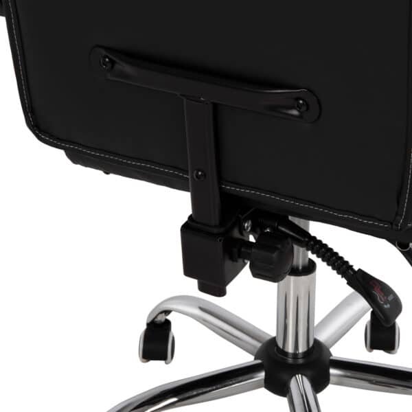 ΚΑΡΕΚΛΑ ΓΡΑΦΕΙΟΥ SEENA HM1190.02 ΜΑΥΡΟ-ΛΕΥΚΟ PU-ΠΤΥΣΣΟΜΕΝΟ ΥΠΟΠΟΔΙΟ 62x65x115Yεκ. - Image 10