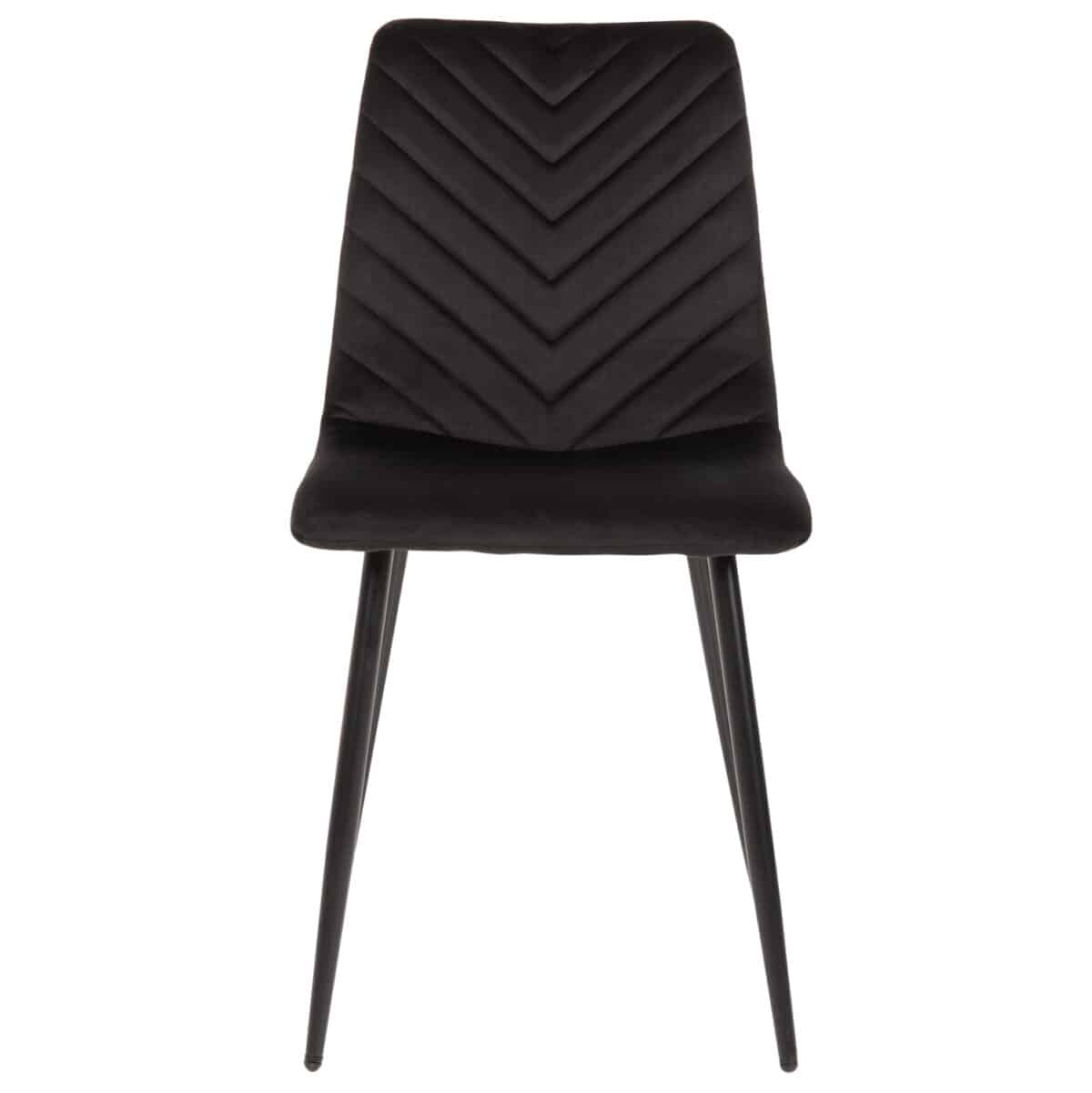 ΚΑΡΕΚΛΑ LATRELL HM8587.04 ΒΕΛΟΥΔΟ ΜΑΥΡΟ ΜΕ ΜΑΥΡΑ ΜΕΤΑΛΛΙΚΑ ΠΟΔΙΑ 43x54x88Υεκ. - Image 3