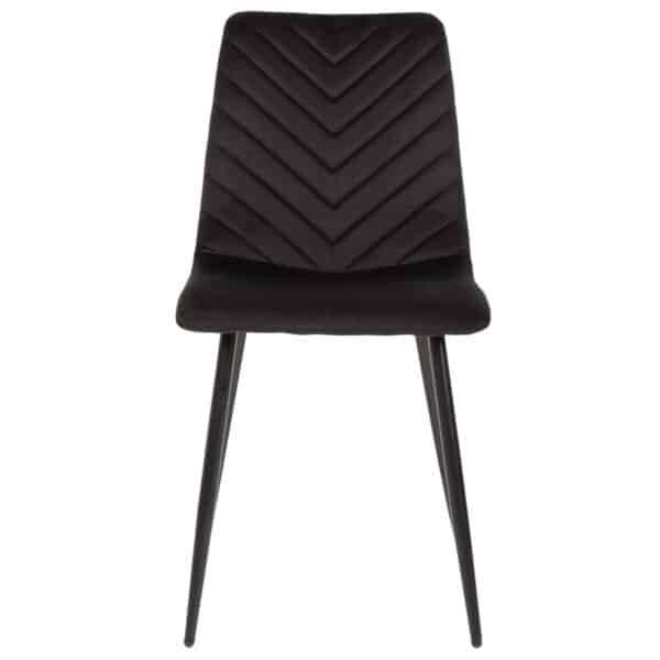 ΚΑΡΕΚΛΑ LATRELL HM8587.04 ΒΕΛΟΥΔΟ ΜΑΥΡΟ ΜΕ ΜΑΥΡΑ ΜΕΤΑΛΛΙΚΑ ΠΟΔΙΑ 43x54x88Υεκ. - Image 3