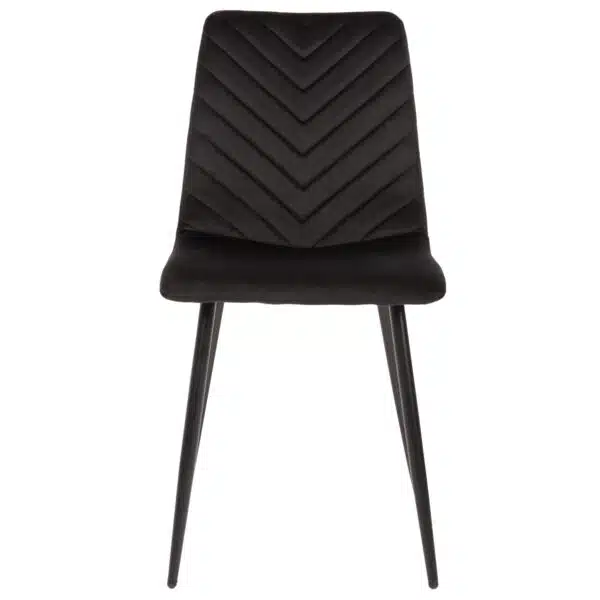 ΚΑΡΕΚΛΑ LATRELL HM8587.04 ΒΕΛΟΥΔΟ ΜΑΥΡΟ ΜΕ ΜΑΥΡΑ ΜΕΤΑΛΛΙΚΑ ΠΟΔΙΑ 43x54x88Υεκ. - Image 3