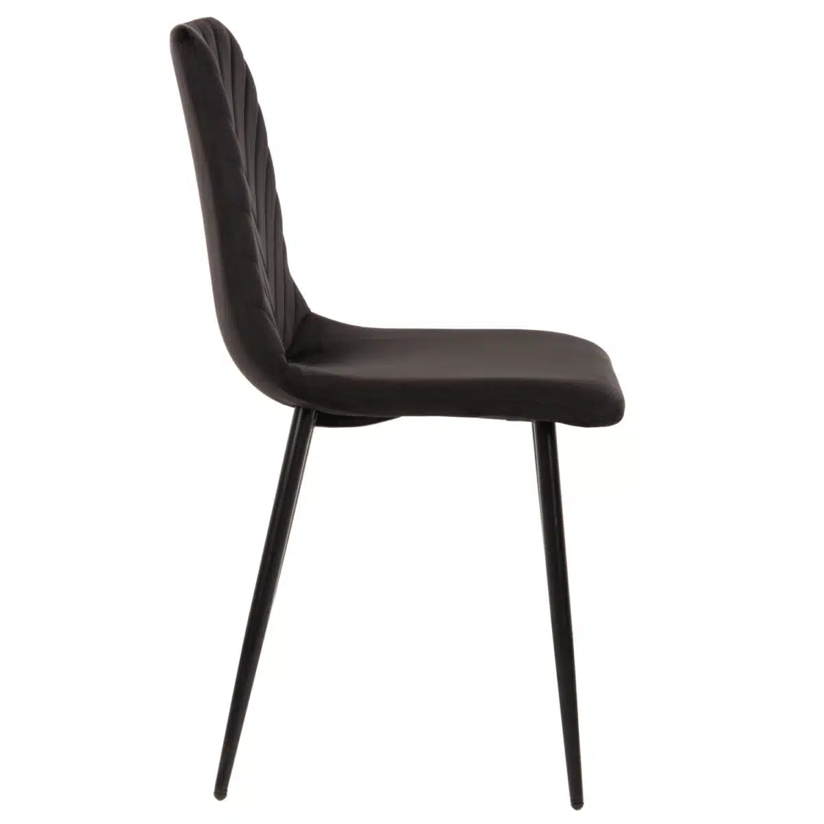 ΚΑΡΕΚΛΑ LATRELL HM8587.04 ΒΕΛΟΥΔΟ ΜΑΥΡΟ ΜΕ ΜΑΥΡΑ ΜΕΤΑΛΛΙΚΑ ΠΟΔΙΑ 43x54x88Υεκ. - Image 4