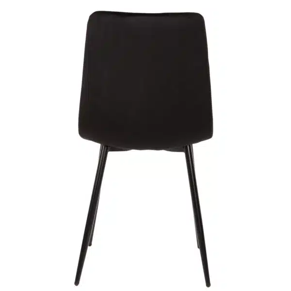 ΚΑΡΕΚΛΑ LATRELL HM8587.04 ΒΕΛΟΥΔΟ ΜΑΥΡΟ ΜΕ ΜΑΥΡΑ ΜΕΤΑΛΛΙΚΑ ΠΟΔΙΑ 43x54x88Υεκ. - Image 6