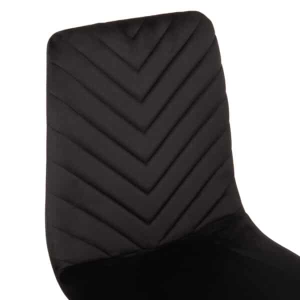 ΚΑΡΕΚΛΑ LATRELL HM8587.04 ΒΕΛΟΥΔΟ ΜΑΥΡΟ ΜΕ ΜΑΥΡΑ ΜΕΤΑΛΛΙΚΑ ΠΟΔΙΑ 43x54x88Υεκ. - Image 7