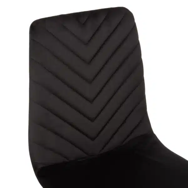 ΚΑΡΕΚΛΑ LATRELL HM8587.04 ΒΕΛΟΥΔΟ ΜΑΥΡΟ ΜΕ ΜΑΥΡΑ ΜΕΤΑΛΛΙΚΑ ΠΟΔΙΑ 43x54x88Υεκ. - Image 7