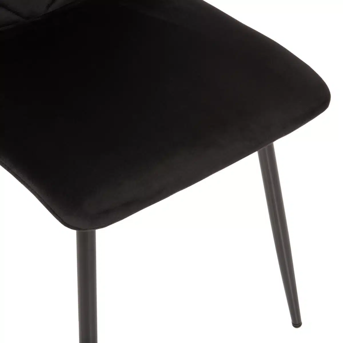 ΚΑΡΕΚΛΑ LATRELL HM8587.04 ΒΕΛΟΥΔΟ ΜΑΥΡΟ ΜΕ ΜΑΥΡΑ ΜΕΤΑΛΛΙΚΑ ΠΟΔΙΑ 43x54x88Υεκ. - Image 8