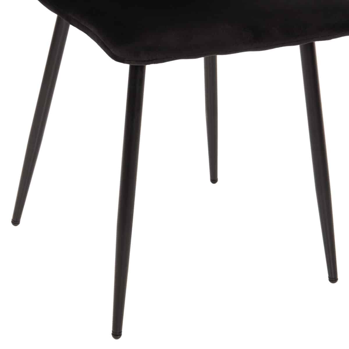 ΚΑΡΕΚΛΑ LATRELL HM8587.04 ΒΕΛΟΥΔΟ ΜΑΥΡΟ ΜΕ ΜΑΥΡΑ ΜΕΤΑΛΛΙΚΑ ΠΟΔΙΑ 43x54x88Υεκ. - Image 9