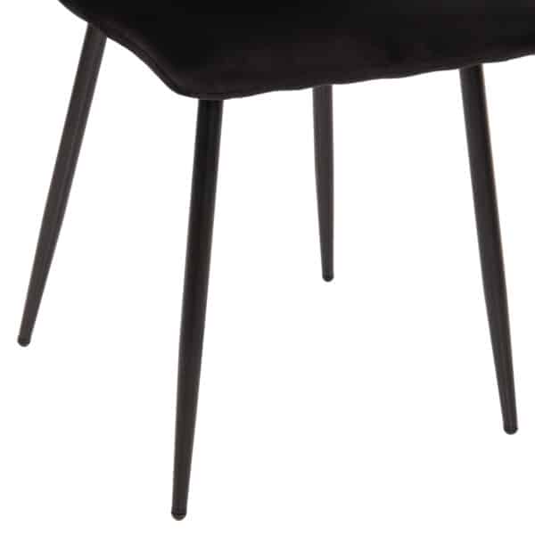 ΚΑΡΕΚΛΑ LATRELL HM8587.04 ΒΕΛΟΥΔΟ ΜΑΥΡΟ ΜΕ ΜΑΥΡΑ ΜΕΤΑΛΛΙΚΑ ΠΟΔΙΑ 43x54x88Υεκ. - Image 9