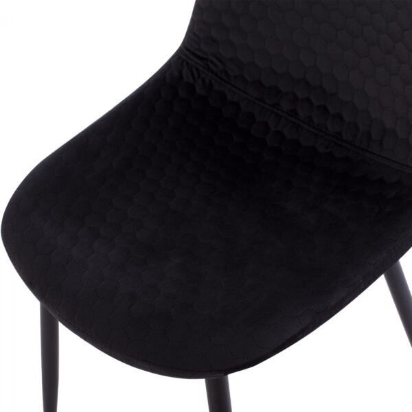 ΚΑΡΕΚΛΑ LUCILLE HM8552.04 ΑΠΟ ΒΕΛΟΥΔΟ ΜΑΥΡΟ ΜΕ ΜΕΤΑΛΛΙΚΟ ΣΚΕΛΕΤΟ 45X56X81Υ εκ. - Image 8