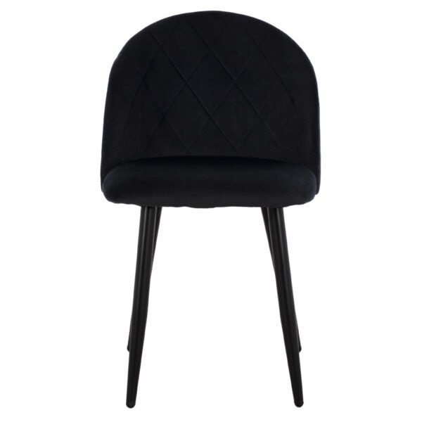 ΚΑΡΕΚΛΑ ODED ΜΕ ΜΕΤΑΛΛΙΚΑ ΜΑΥΡΑ ΠΟΔΙΑ & ΒΕΛΟΥΔΟ ΜΑΥΡΟ HM8731.14 45x52x77 εκ. - Image 3